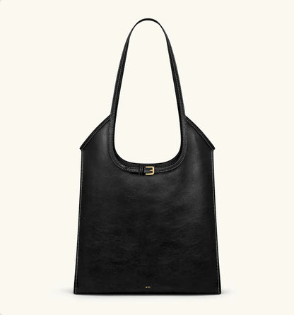 JW PEI Black  Brooke Belted Embellished Shoulder Tote Bag SKU: 8T116-1_Black Image 01