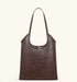 JW PEI Dark Brown  Brooke Belted Embellished Shoulder Tote Bag SKU: 8T116-3_Dark Brown Image 01