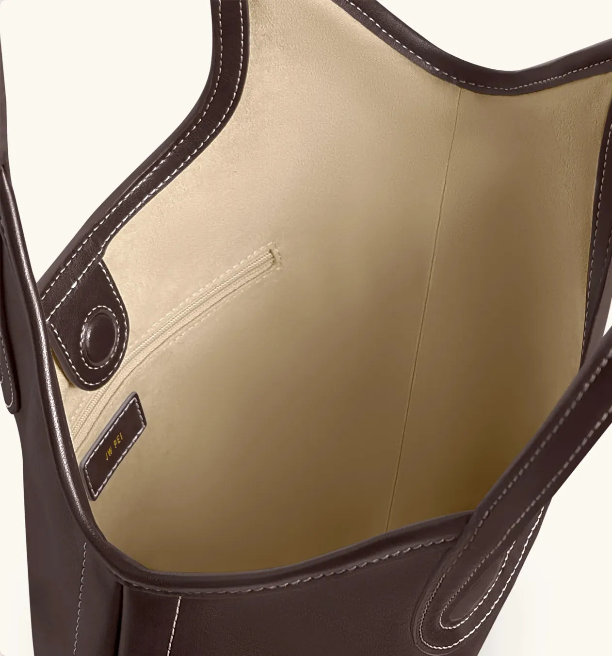JW PEI Dark Brown  Brooke Belted Embellished Shoulder Tote Bag SKU: 8T116-3_Dark Brown Image 04