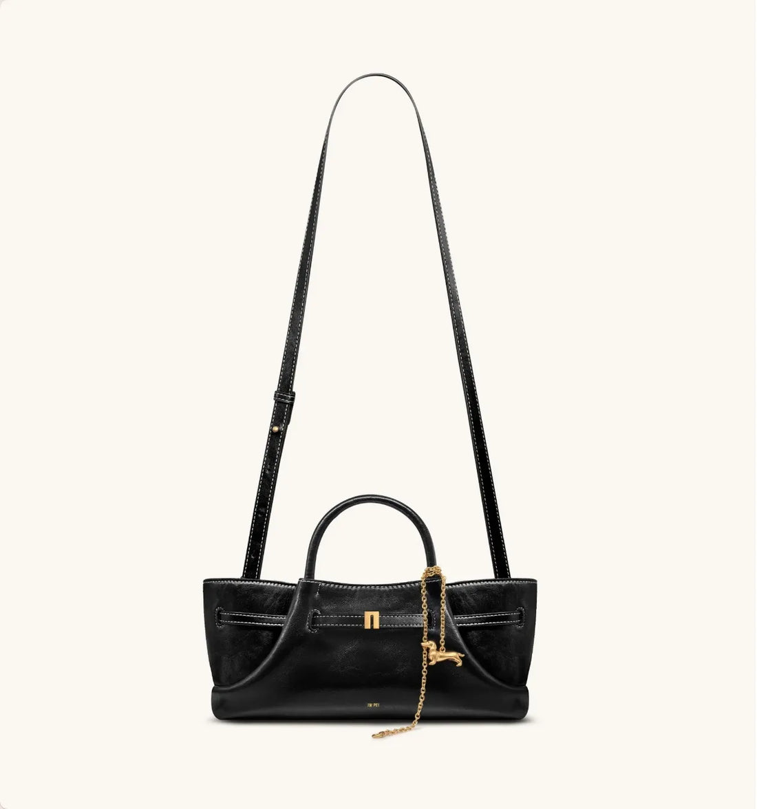 JW PEI Black  Maeve Dachshund Metal Charm Tote Bag SKU: 8T117-1_Black Image 02