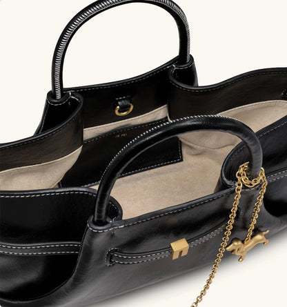 JW PEI Black  Maeve Dachshund Metal Charm Tote Bag SKU: 8T117-1_Black Image 05