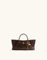JW Pei Dark Brown Croc Women Maeve Dachshund Metal Charm Tote Bag SKU: 8T117-30_Dark Brown Croc Image 01