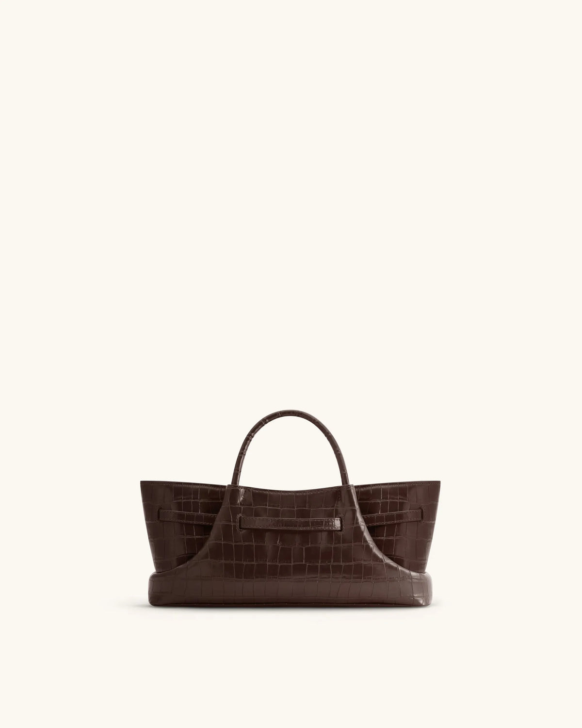 JW Pei Dark Brown Croc Women Maeve Dachshund Metal Charm Tote Bag SKU: 8T117-30_Dark Brown Croc Image 05