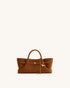 JW Pei Brown Women Maeve Dachshund Metal Charm Faux Suede Tote Bag SKU: 8T117-31_Brown Image 01