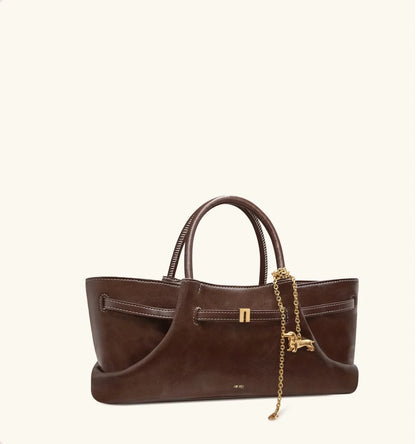 JW PEI Dark Brown  Maeve Dachshund Metal Charm Tote Bag SKU: 8T117-3_Dark Brown Image 03