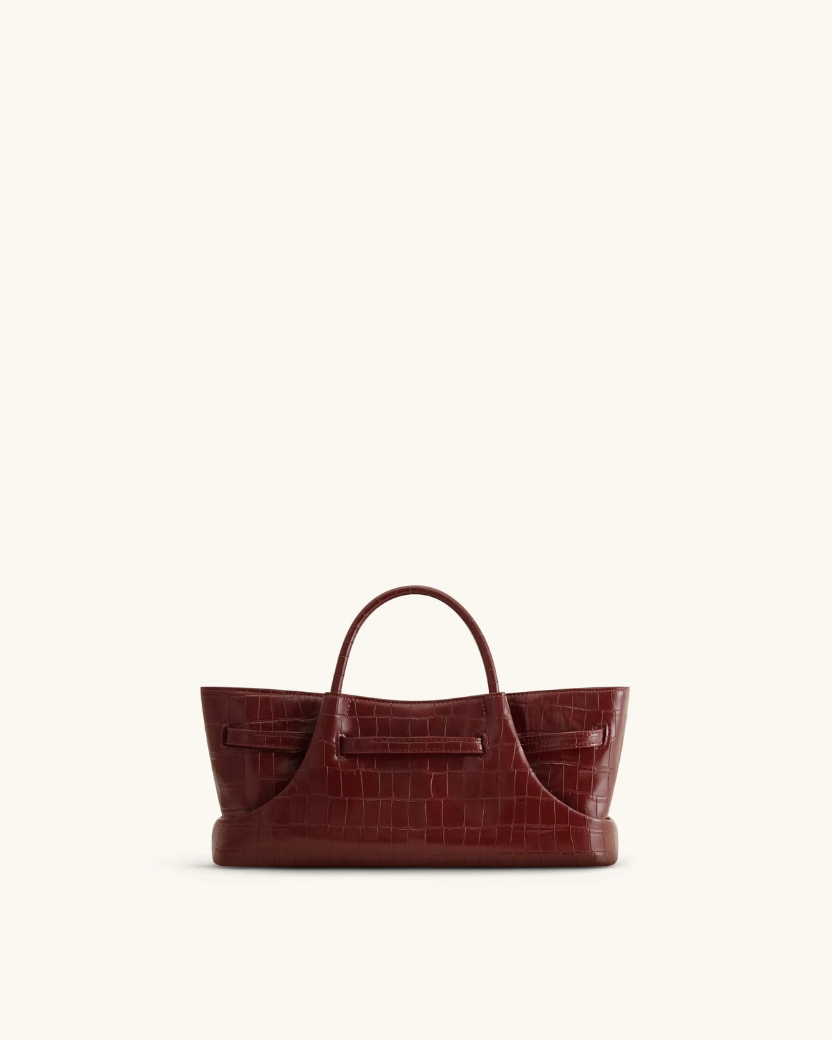 JW Pei Burgundy Croc Women Maeve Dachshund Metal Charm Tote Bag SKU: 8T117-41_Burgundy Croc Image 05