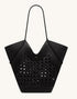 JW Pei Black Women Maribel Woven Panel Tote Bag SKU: 8T121-1_Black Image 01