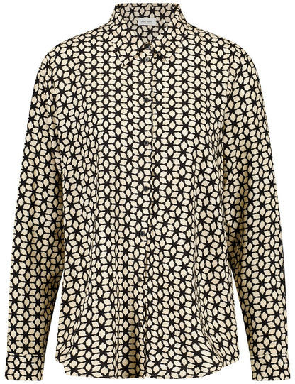 Gerry Weber_Black/Taupe Star Aop_Blouse 1/1 Sleeve_916002-54004_1038_01