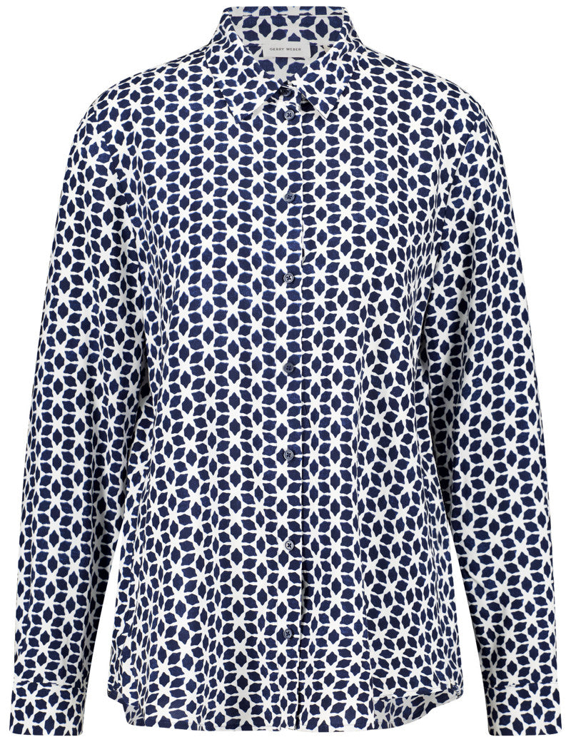 Gerry Weber_Whisp.White/Lake Blue Star Aop_Blouse 1/1 Sleeve_916002-54004_9159_01
