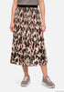 Betty Barclay Beige/Black Women Pleated Midi Skirt with Leopard Print SKU: 9303-1676_7898 Image 01