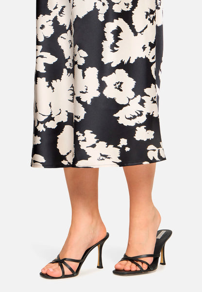 Betty Barclay Black/Cream Women Patterned Satin Skirt SKU: 9455-1741_9812 Image 06