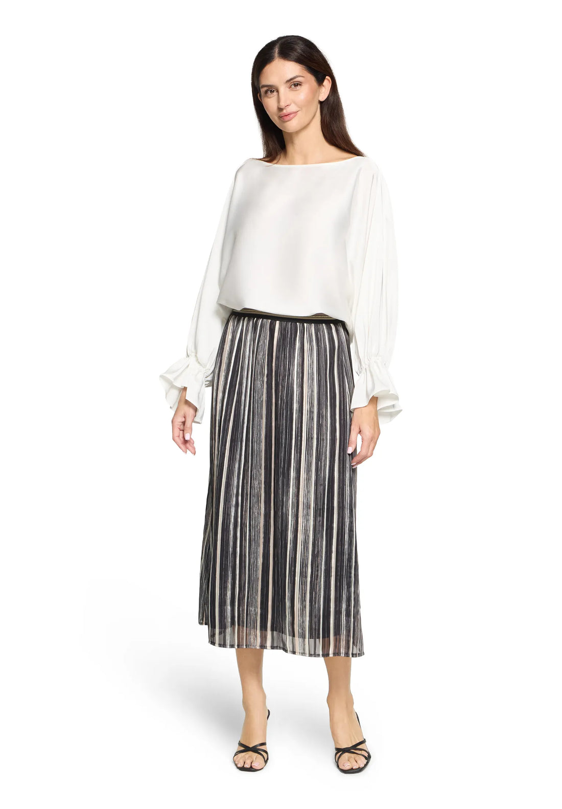 Betty Barclay_Black/Taupe_Slip-On Skirt_9460-1631_9877_01