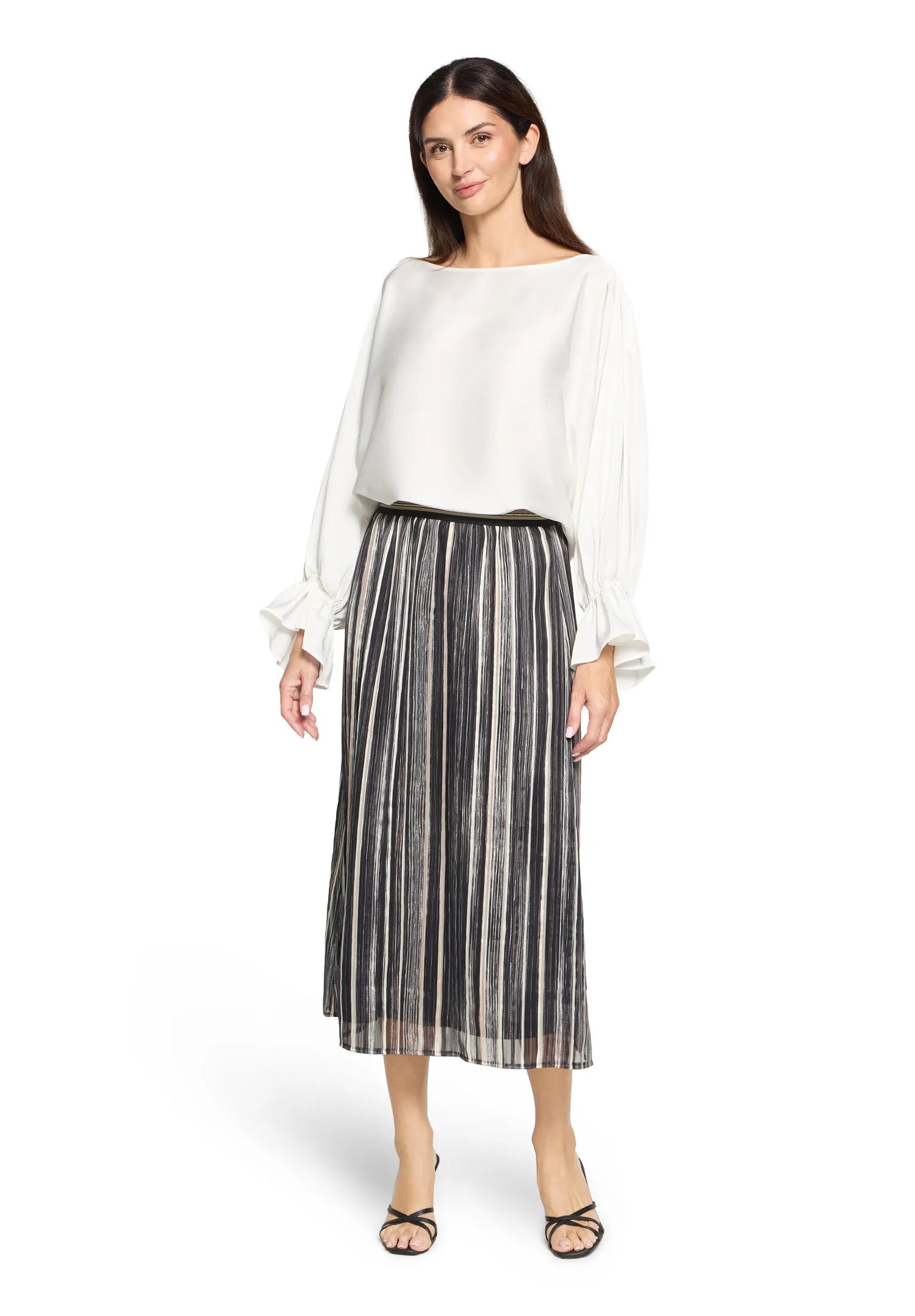 Betty Barclay_Black/Taupe_Slip-On Skirt_9460-1631_9877_01