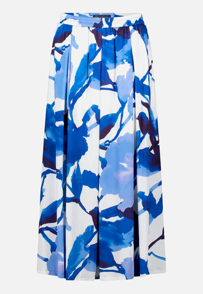 Betty Barclay Cream/Blue Women Slip-On Skirt with Side Pockets SKU: 9488-1875_1881 Image 05