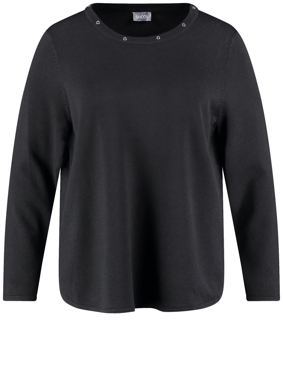 Samoon_Black_Pullover 1/1 Sleeve_949003-87002_1100_01
