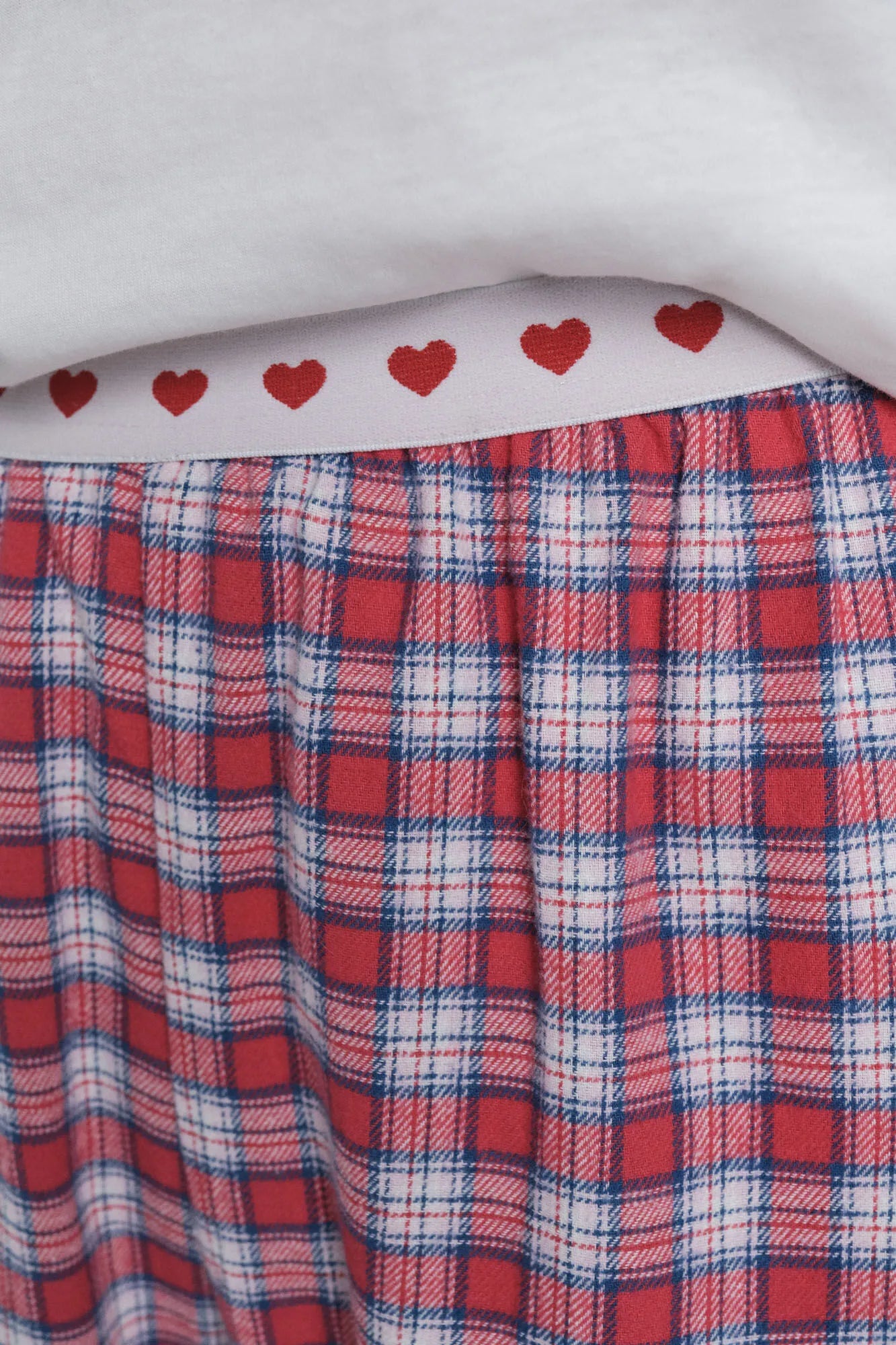 Women Secret_Ivory_Red Vichy Check Long Pajamas 100% Cotton_9522055_96_05