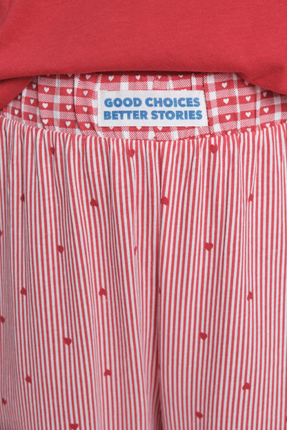 Women Secret_Red_Long Pyjamas 100% Cotton Red Striped Pajamas_9522056_60_06