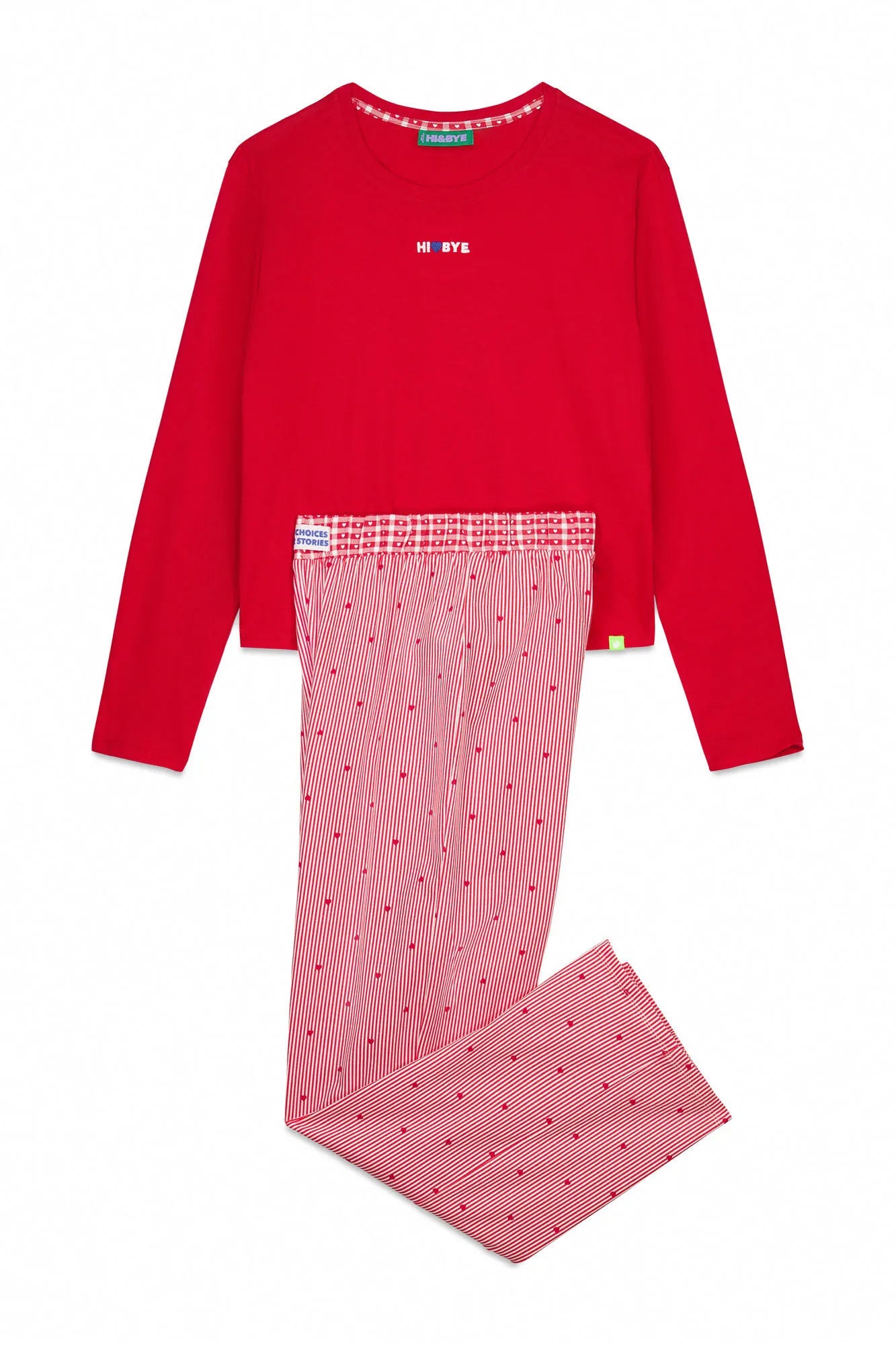 Women Secret_Red_Long Pyjamas 100% Cotton Red Striped Pajamas_9522056_60_08