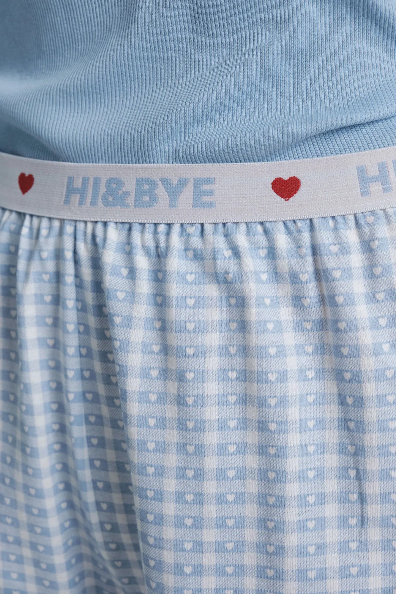 Women Secret_Medium Blue_Long Pyjamas with Blue Gingham Checks_9522057_12_05