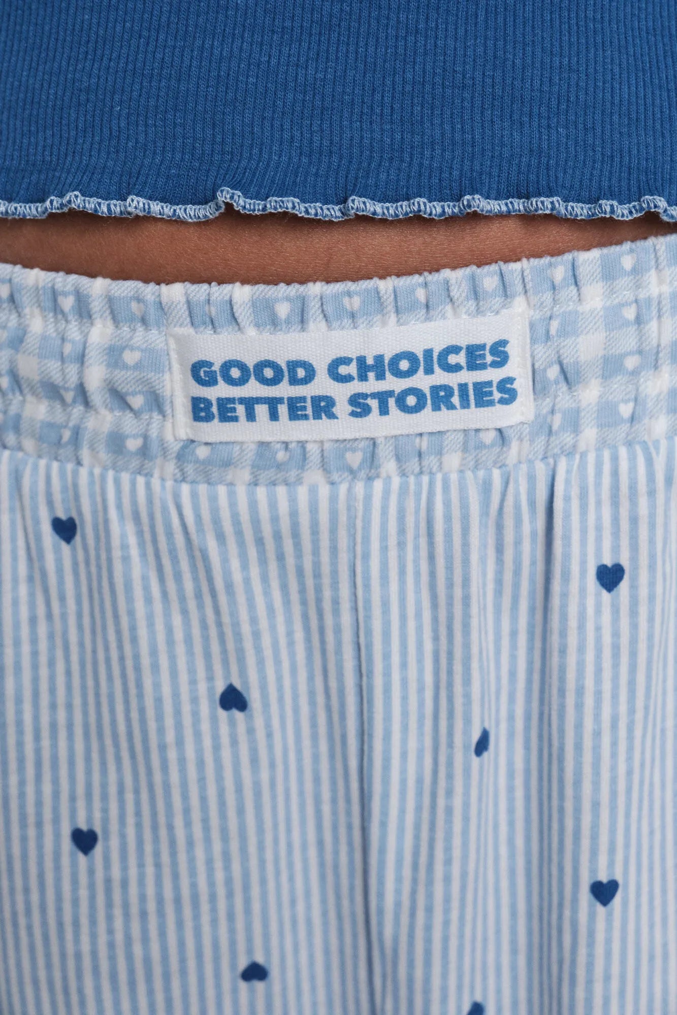 Women Secret_Blue Print_Long Pyjamas Blue Striped Cotton Pajamas_9522058_19_05
