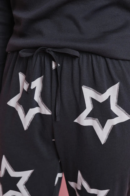 Women Secret_Charcoal Grey_Long Pyjamas with Stars_9522061_40_06