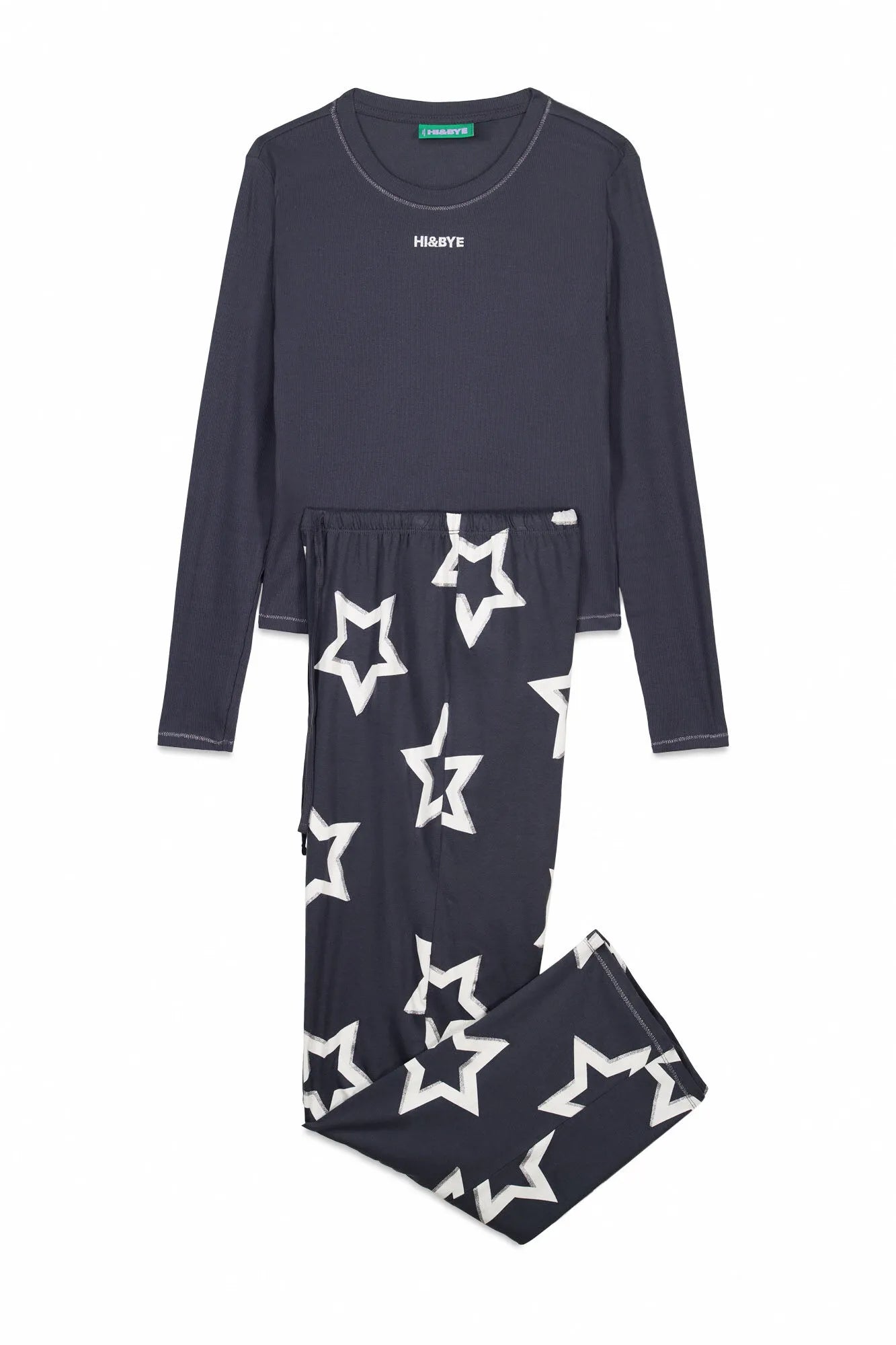 Women Secret_Charcoal Grey_Long Pyjamas with Stars_9522061_40_08