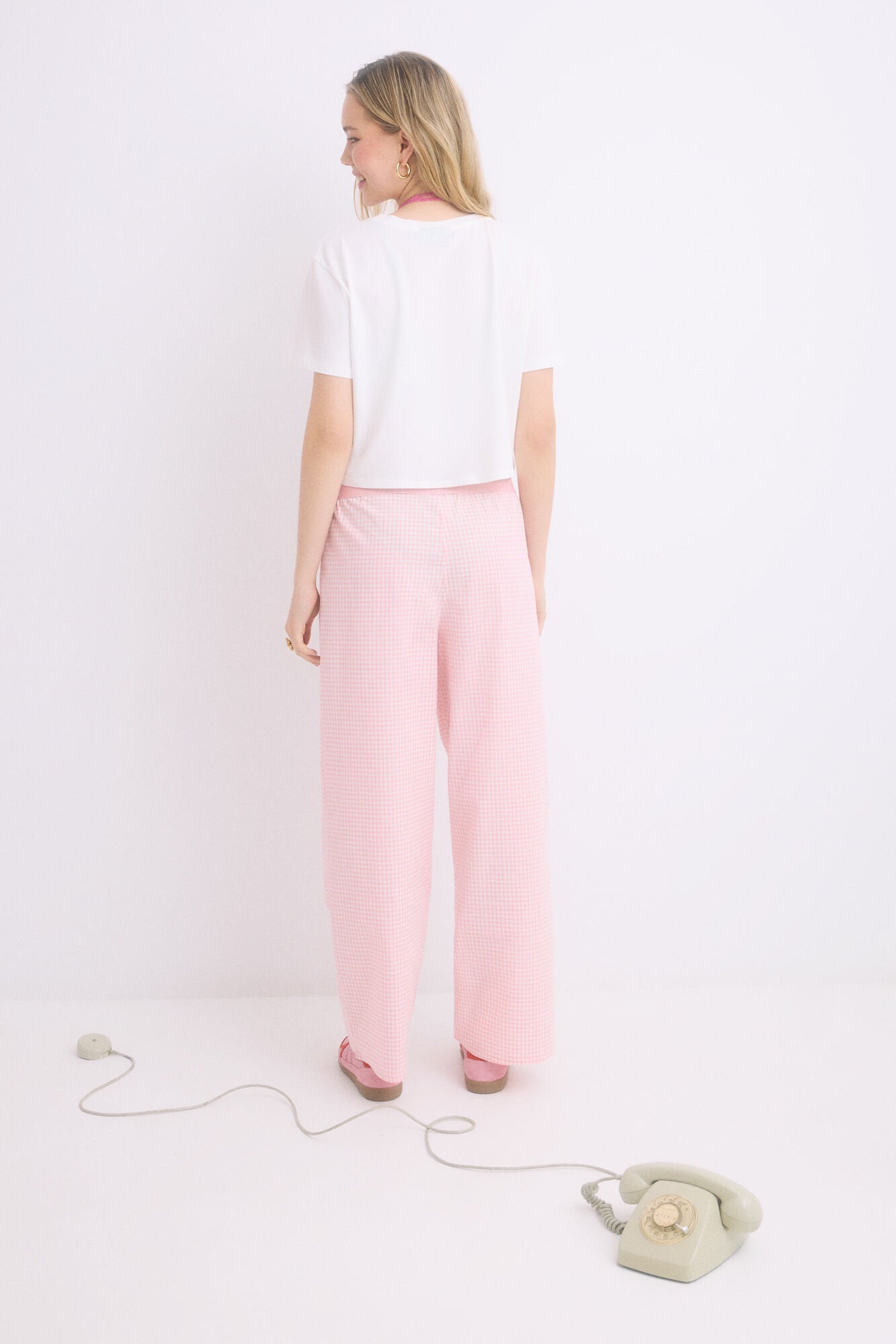 Women Secret_100% Cotton Ivory Striped Pajamas_9529543_96_08