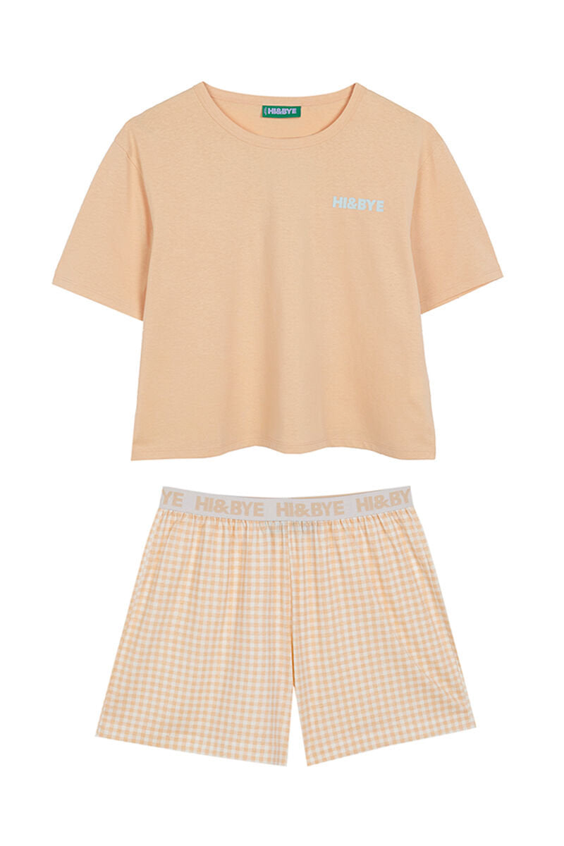 Women Secret_100% Cotton Short Pyjamas in Orange_9529544_67_09