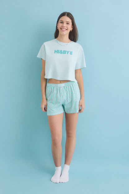 Women Secret_100% Cotton Short Pyjamas in Green_9529546_26_03