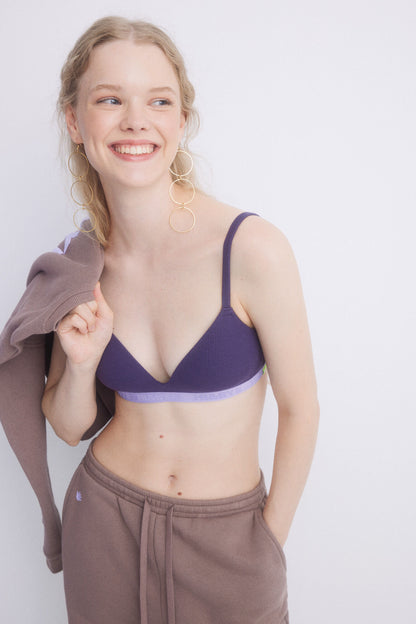 Purple Triangular Bra Fixed Cups_05