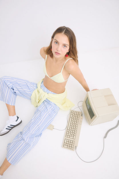 Women Secret_Triangle Bra Cotton Removable Cups Yellow_9539245_05_01