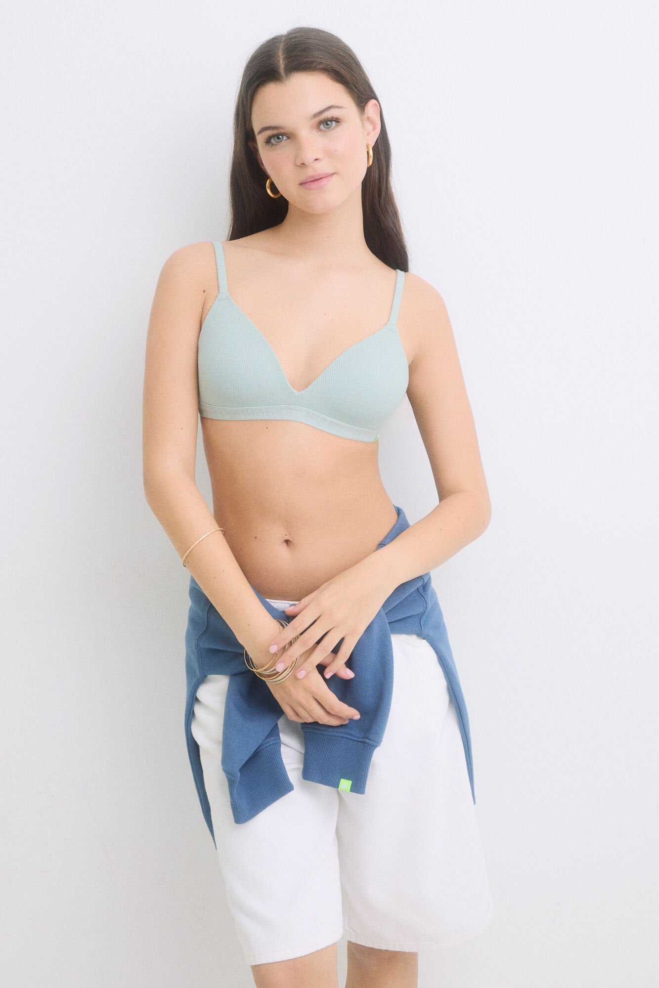 Women Secret_Green Padded Padding Triangle Bra_9539251_28_03