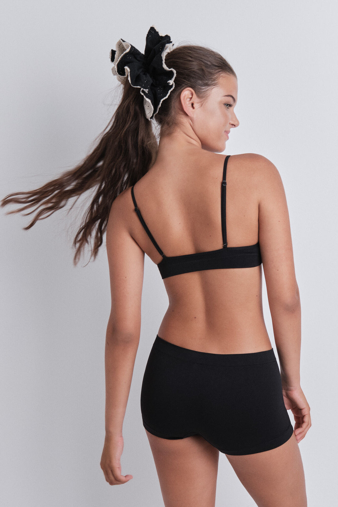 Women Secret_Black_Black Seamless Boxer Panty_9542309_01_02