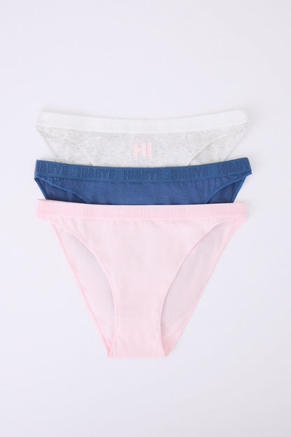 Women Secret_Pack of 3 Classic Panties in Pink, Grey, Blue_9589493_97_03