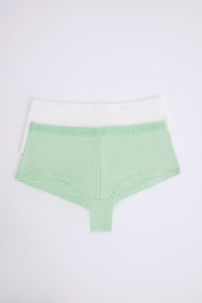 Women Secret_Pack of 2 White and Green Boxer Panties_9589501_97_05
