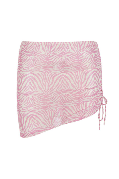 Women Secret_Pink Print Gathered Miniskirt_9599369_73_07