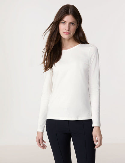 Basic Long Sleeve Top With A Satin Trim_977065-44000_99700_01