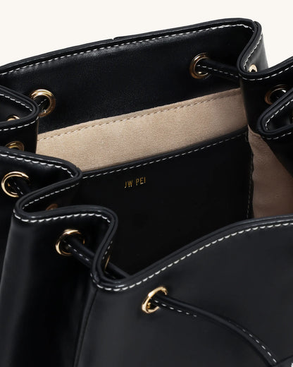 JW PEI Black  Harper Buckle Pocket Backpack SKU: 9BK01-1_Black Image 04