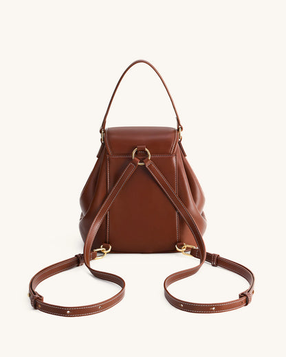 JW PEI Dark Brown  Harper Buckle Pocket Backpack SKU: 9BK01-3_Dark Brown Image 03