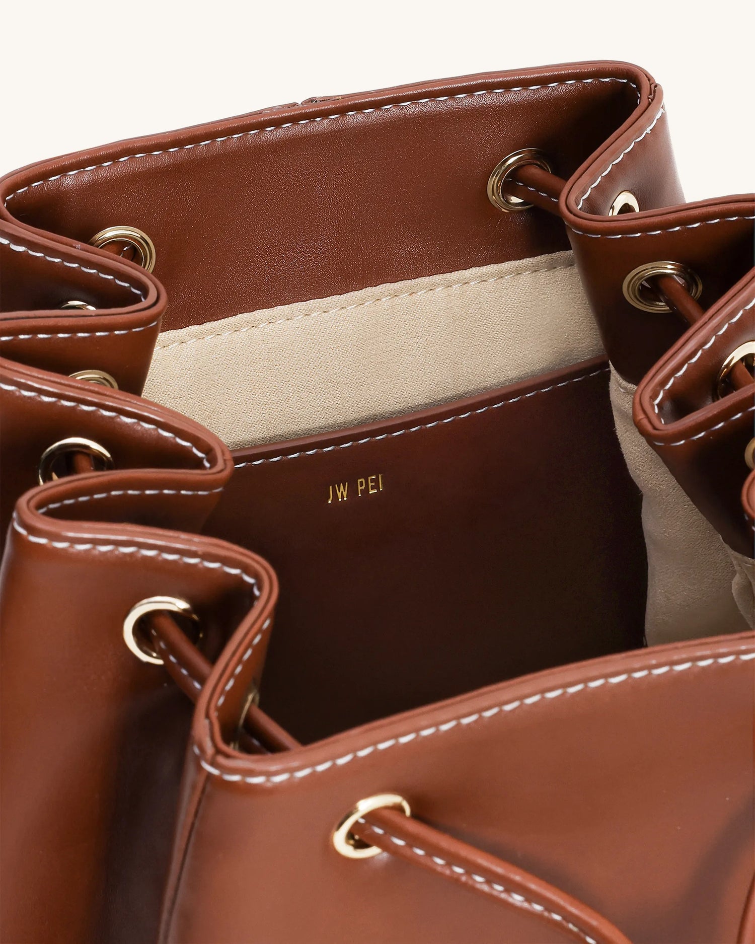 JW PEI Dark Brown  Harper Buckle Pocket Backpack SKU: 9BK01-3_Dark Brown Image 04