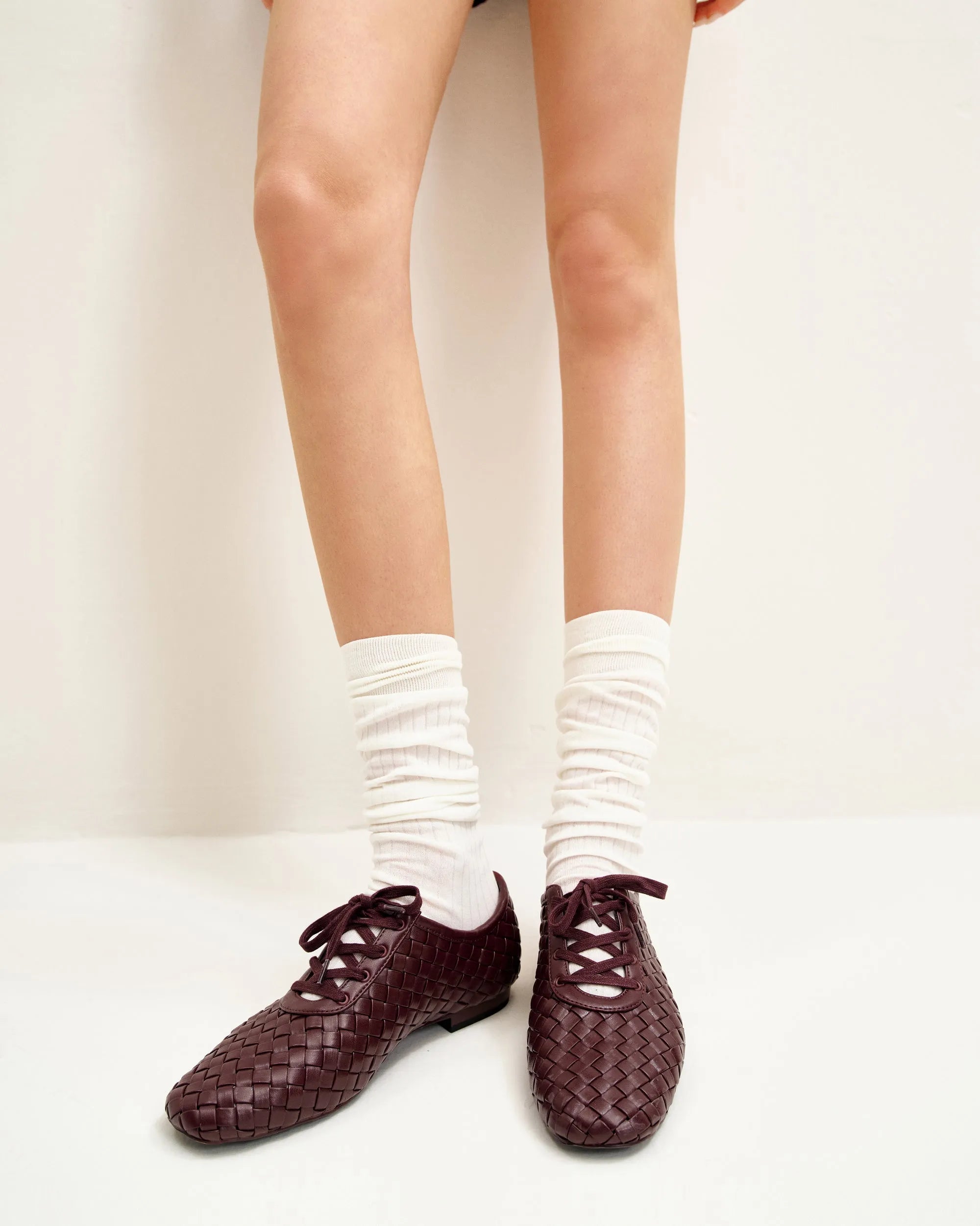 JW PEI_Claret Red_Kayla Weave Strap Flat Shoes_9FS10-4_Claret Red_02
