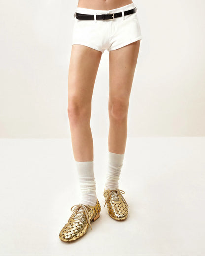 JW PEI_Gold_Kayla Weave Strap Flat Shoes_9FS10-8_Gold_02