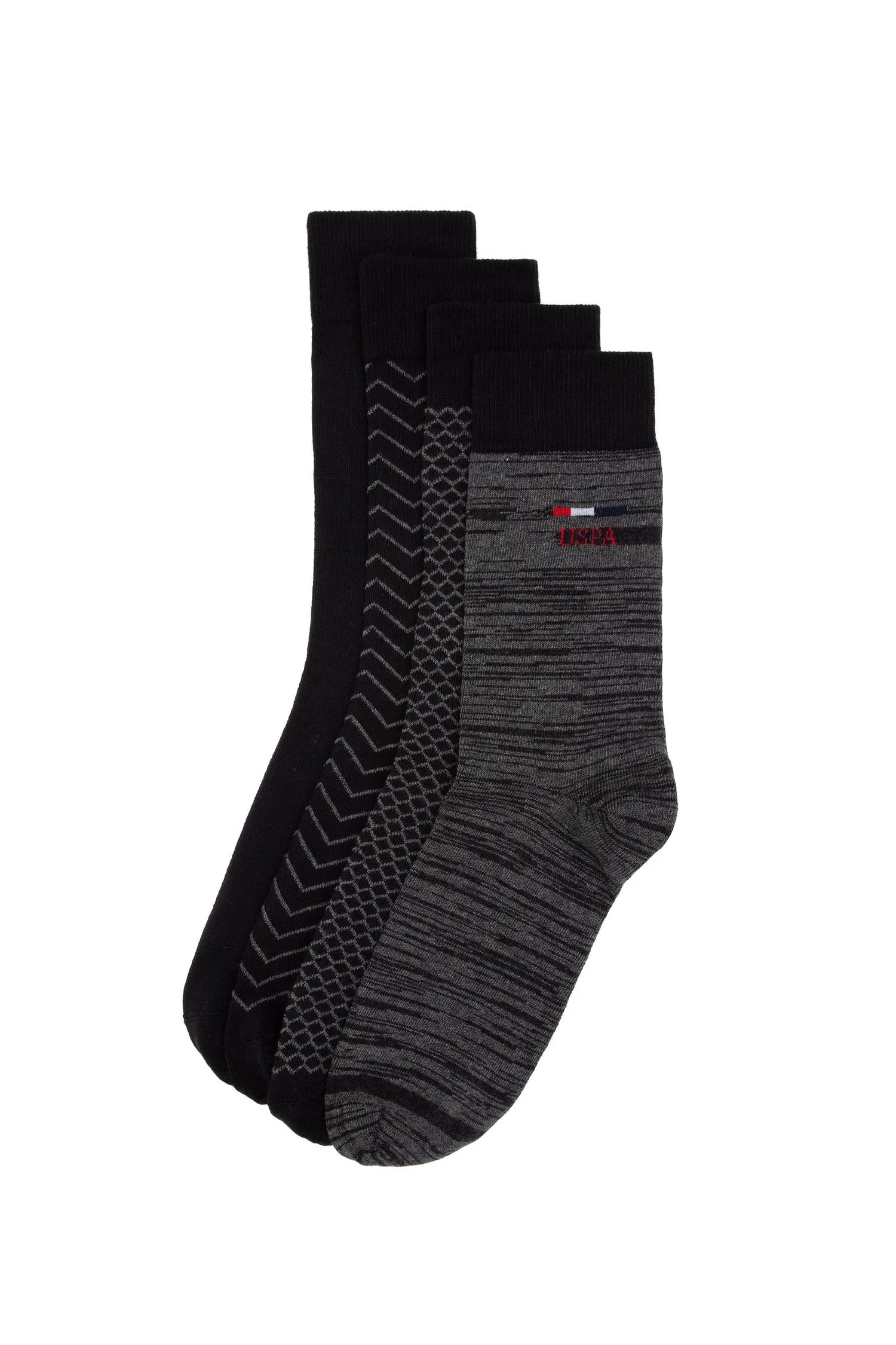U.S. Polo Assn._Black_Black Socks With Logo_A081SZ013P01 MARVEL-SK25_VR046_01