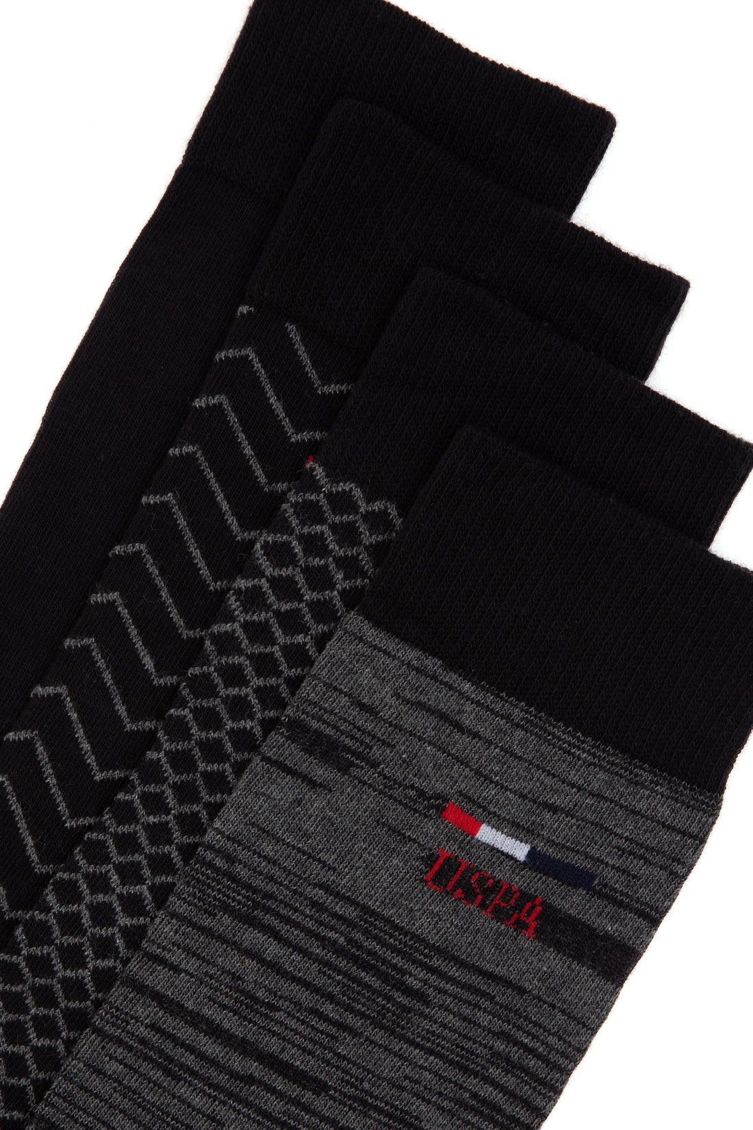U.S. Polo Assn._Black_Black Socks With Logo_A081SZ013P01 MARVEL-SK25_VR046_02