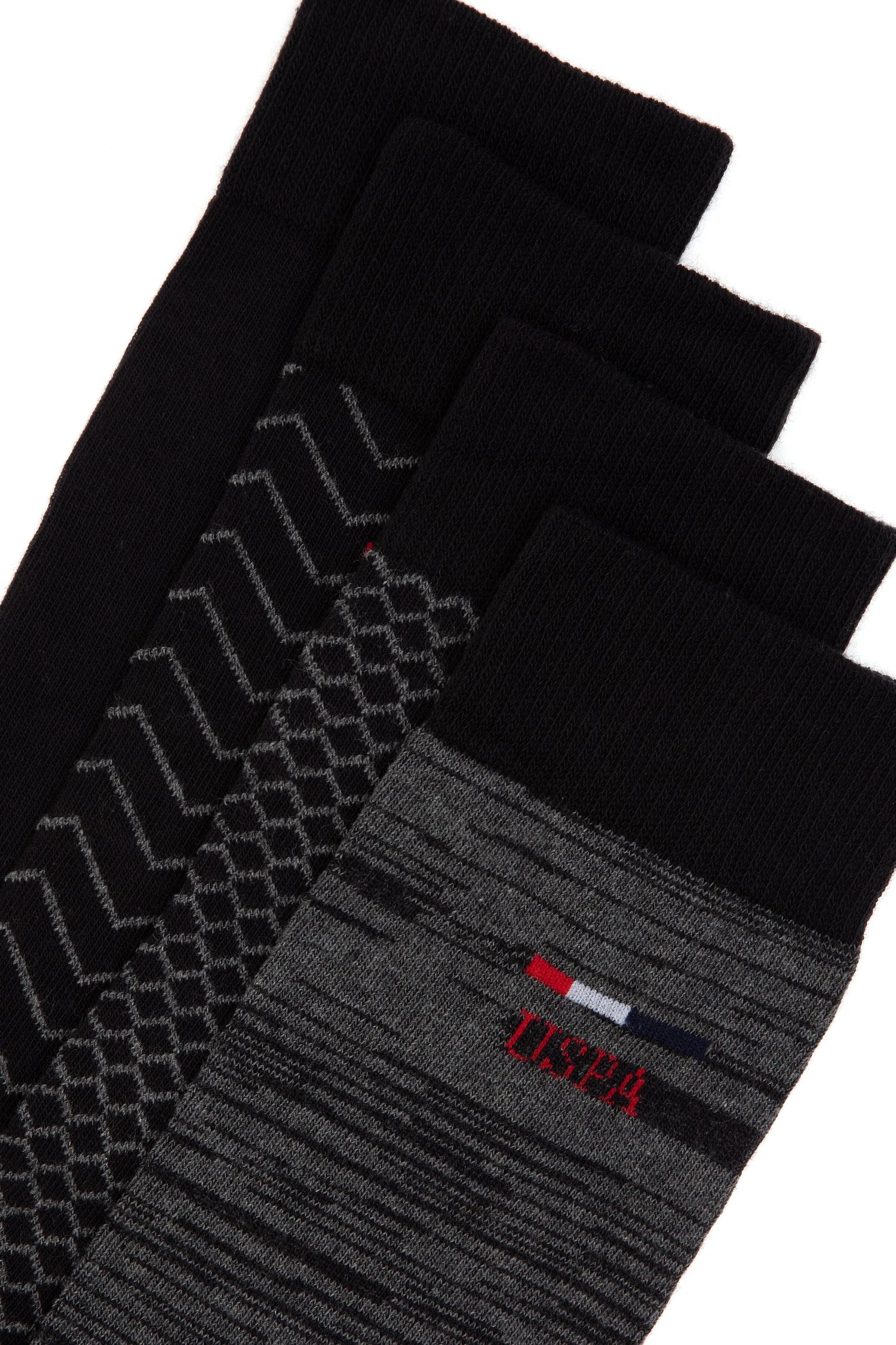 U.S. Polo Assn._Black_Black Socks With Logo_A081SZ013P01 MARVEL-SK25_VR046_02