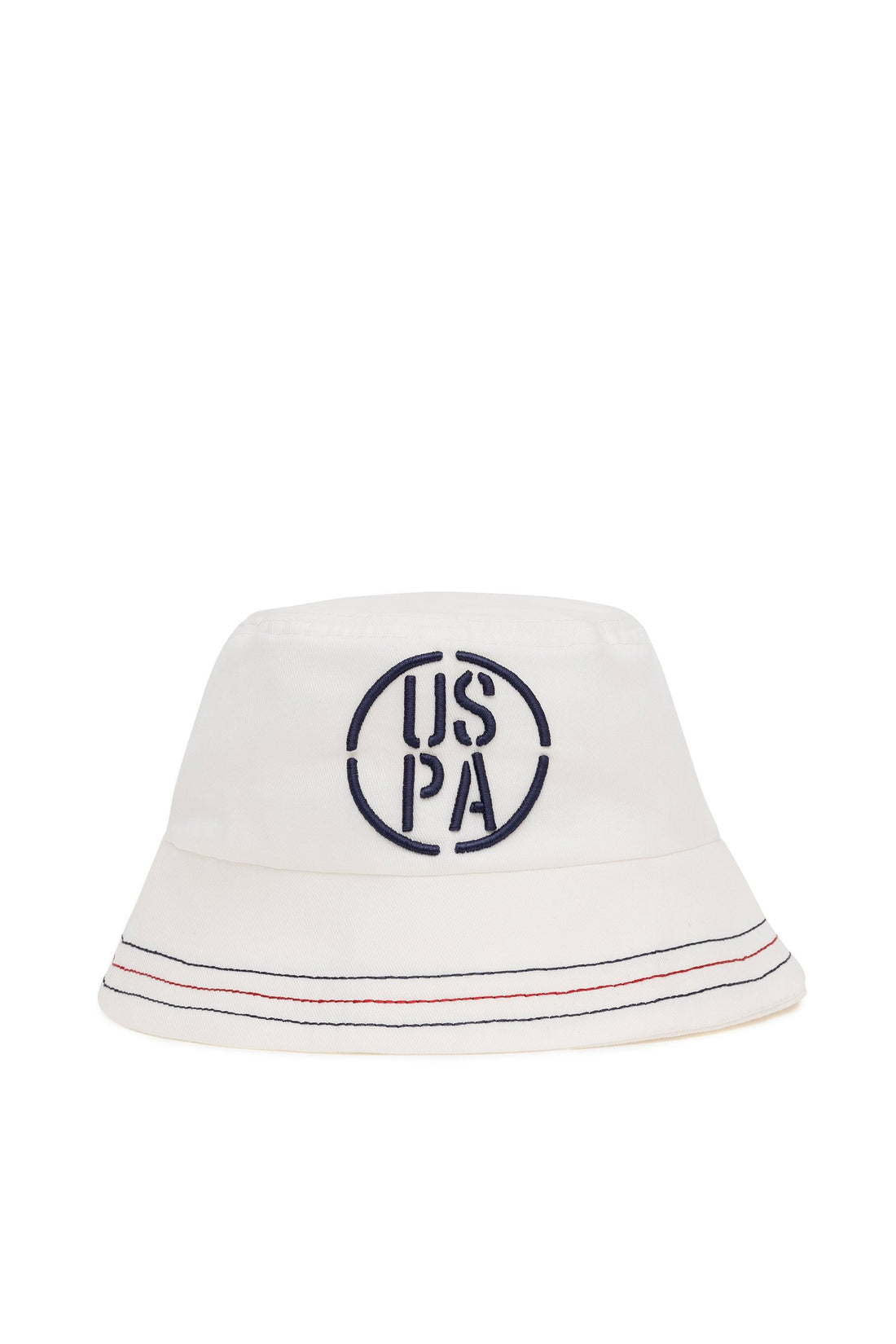 White Bucket Hat With Logo_A081SZ064P01 YORU_VR013_01