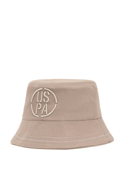 Beige Bucket Hat With Logo_A081SZ064P01 YORU_VR183_02