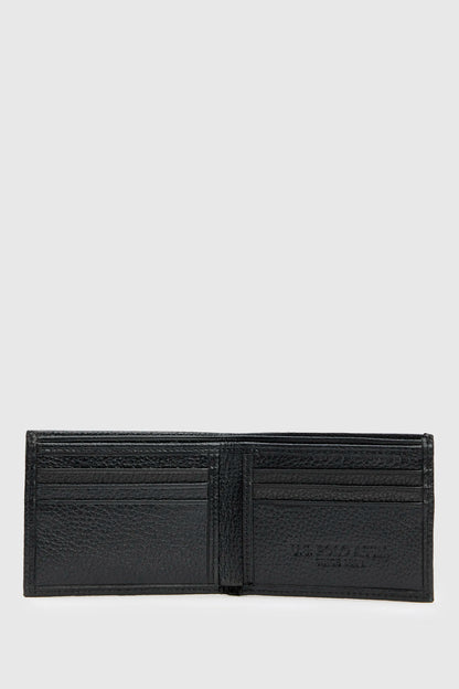 U.S. Polo Assn. Black Men Black Grained Leather Bifold Wallet SKU: A081SZ0CD0 PU-16793_VR046 Image 04