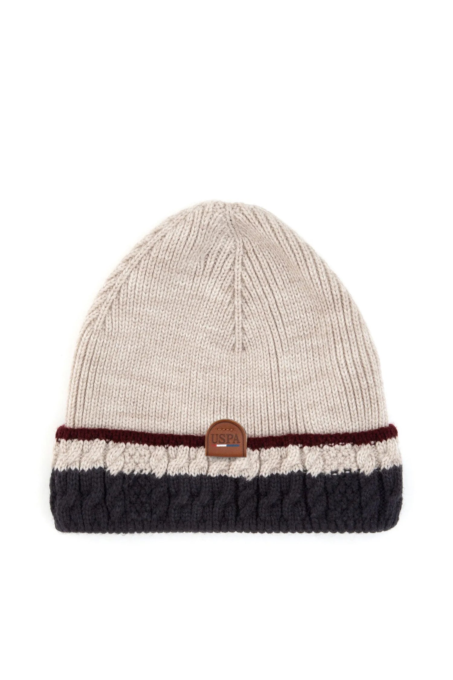 U.S. Polo Assn._Beige_Beige Knitted Beanie_A081SZ0DH0 2264940_VR011_01