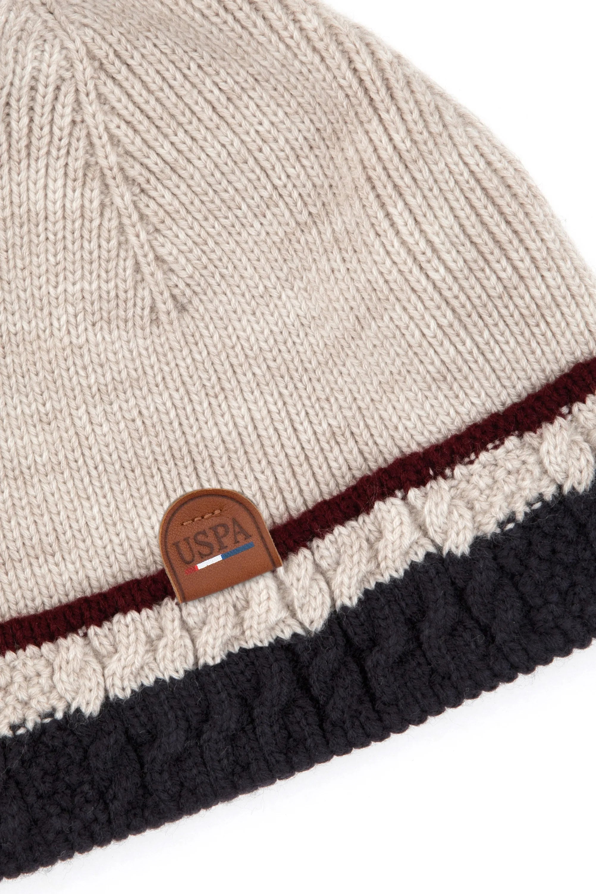U.S. Polo Assn._Beige_Beige Knitted Beanie_A081SZ0DH0 2264940_VR011_03